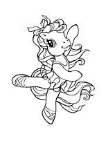 coloriage petit poney ballerine